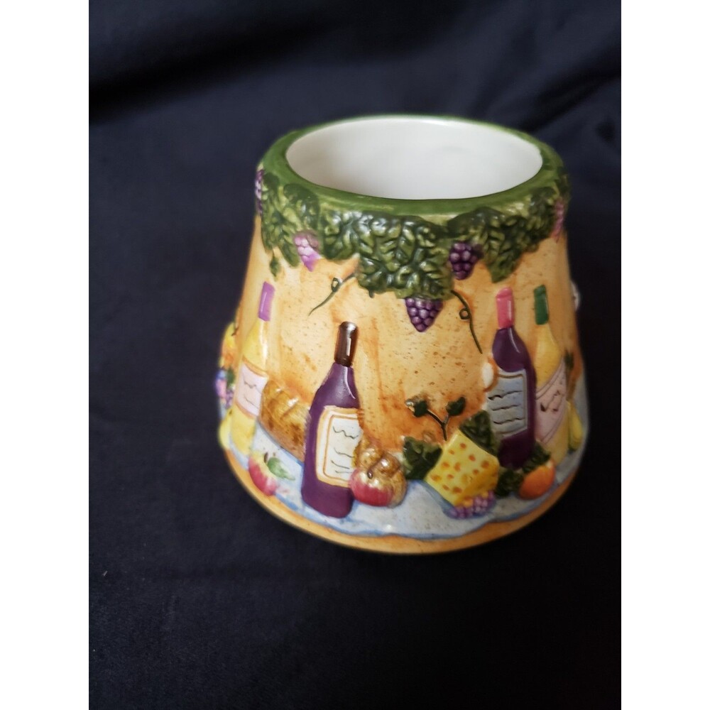 Yankee Candle Small  JAR CANDLE SHADE Wine, Fruit & Cheese Themed